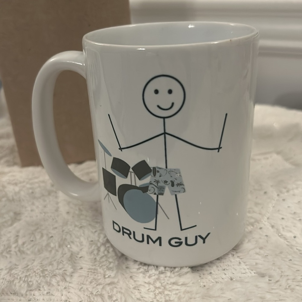 “Drum Guy” mug. Never used.